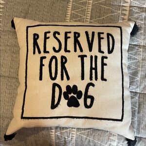 Reserved For The Dog Throw Pillow